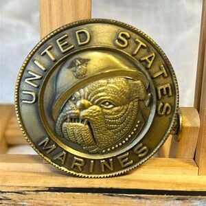 United States Marines bulldog belt buckle